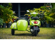 Vespa Primavera with Custom Sidecar Green Edition